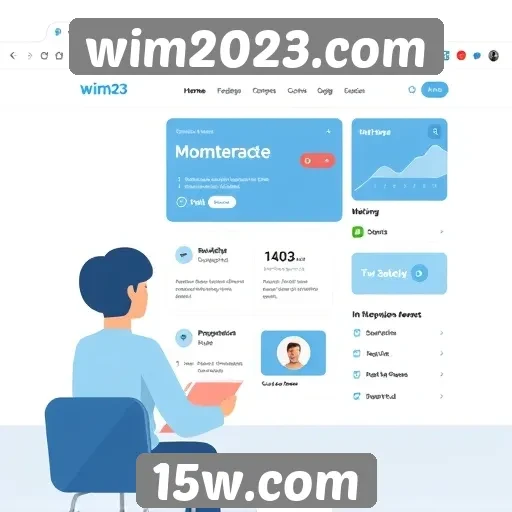 Explorando a interface do usuário no site Wim2023